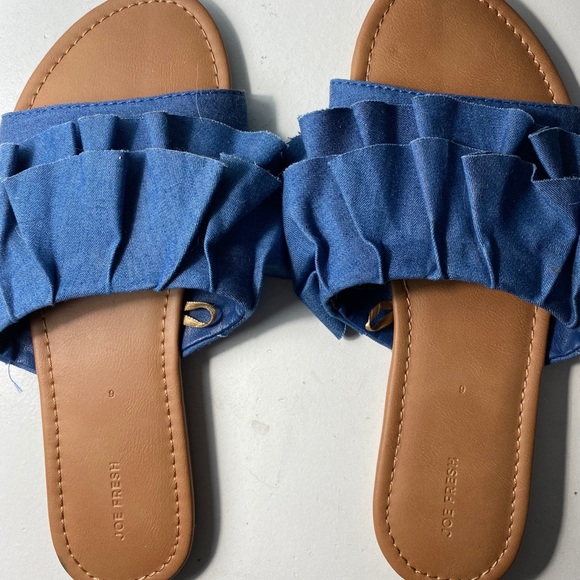 Flat Denim Sandals - Picture 2 of 5